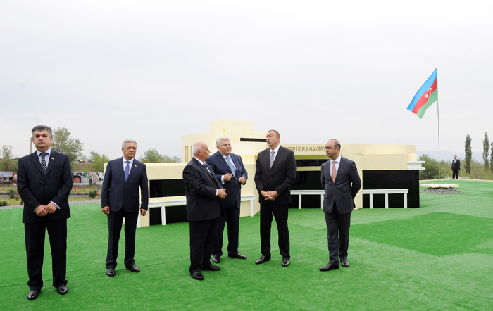 Azerbaijani President lays foundations stone for Heydar Aliyev Center in Shaki (PHOTO)